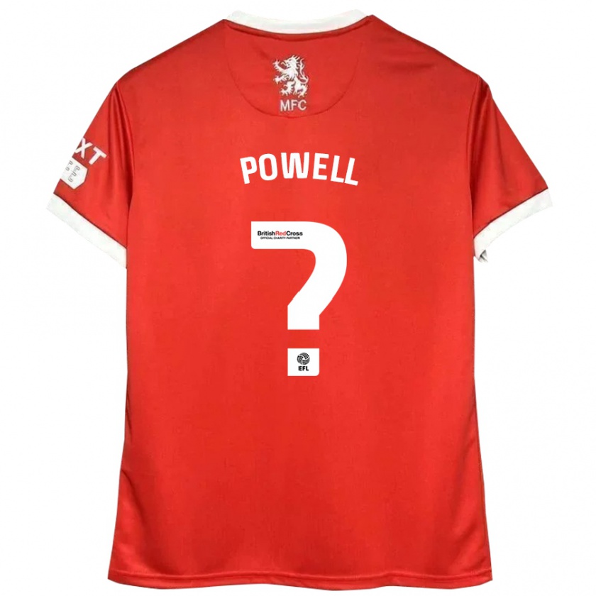 Kandiny Enfant Maillot Rio Patterson-Powell #0 Rouge Blanc Tenues Domicile 2024/25 T-Shirt