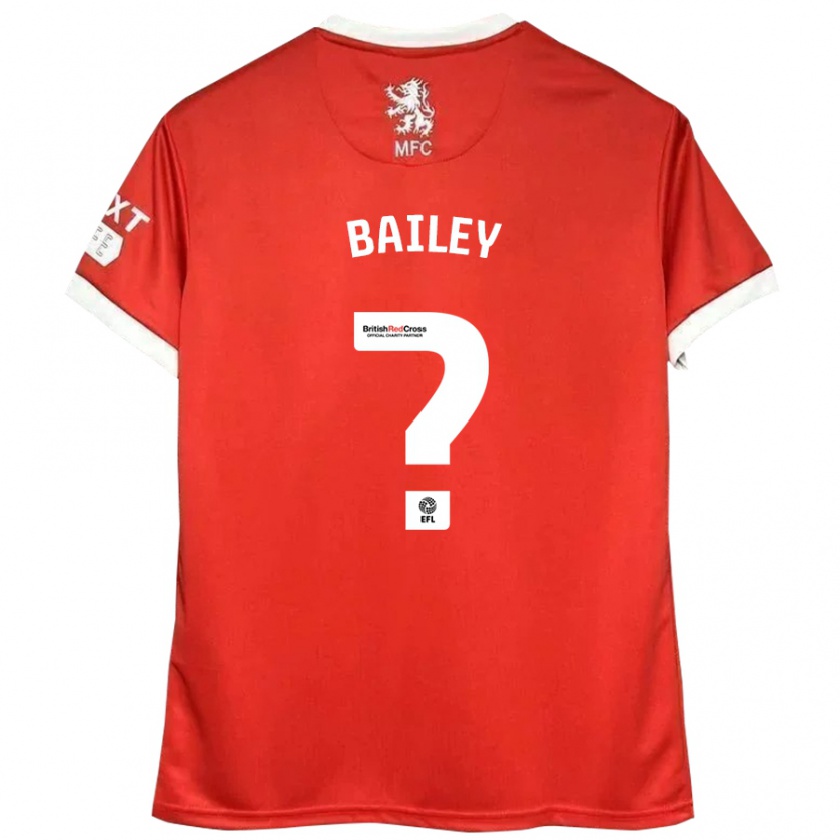 Kandiny Enfant Maillot Bailey Palmer #0 Rouge Blanc Tenues Domicile 2024/25 T-Shirt