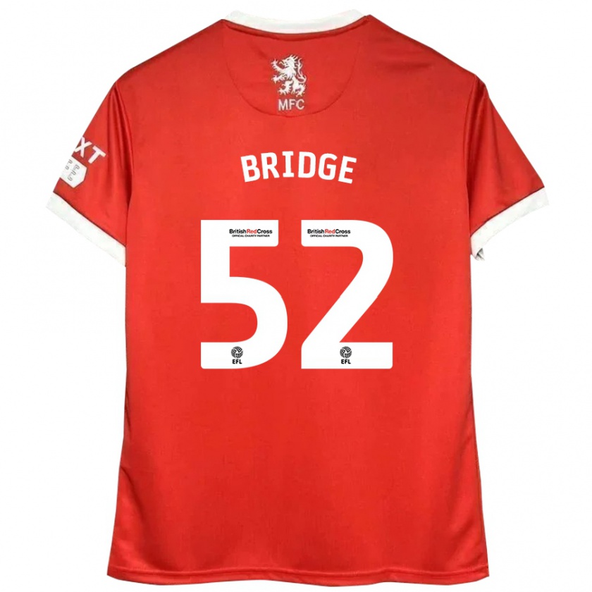 Kandiny Enfant Maillot Aj Bridge #52 Rouge Blanc Tenues Domicile 2024/25 T-Shirt