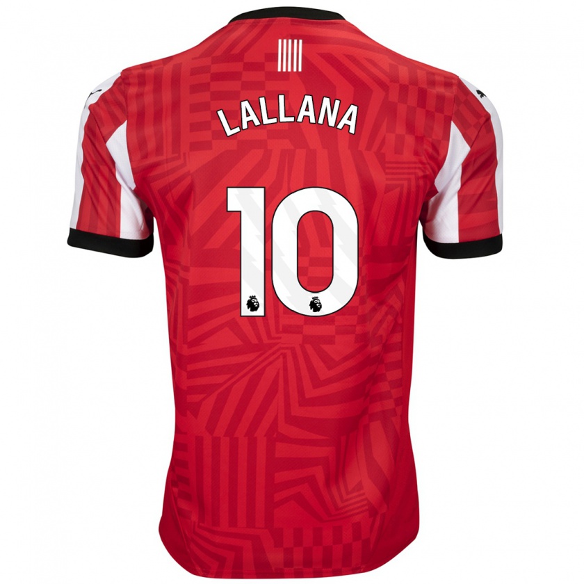 Kandiny Enfant Maillot Adam Lallana #10 Rouge Blanc Tenues Domicile 2024/25 T-Shirt