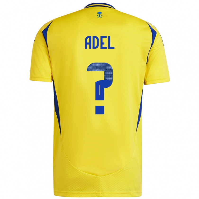 Kandiny Enfant Maillot Aida Adel #0 Jaune Bleu Tenues Domicile 2024/25 T-Shirt