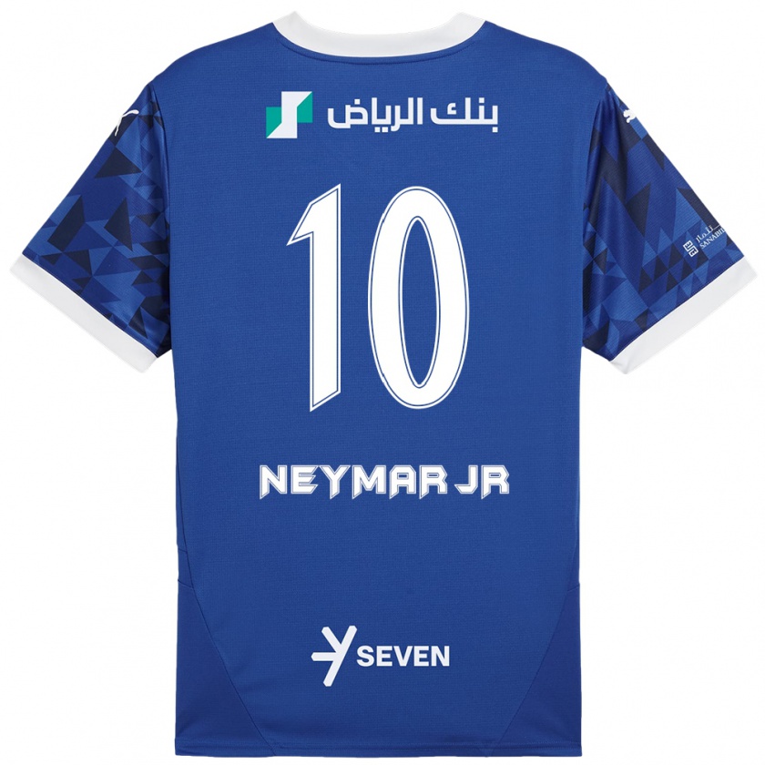 Kandiny Enfant Maillot Neymar #10 Bleu Foncé Blanc Tenues Domicile 2024/25 T-Shirt