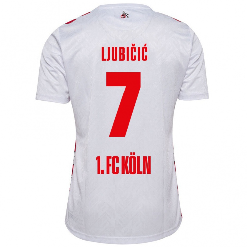 Kandiny Enfant Maillot Dejan Ljubicic #7 Blanc Rouge Tenues Domicile 2024/25 T-Shirt