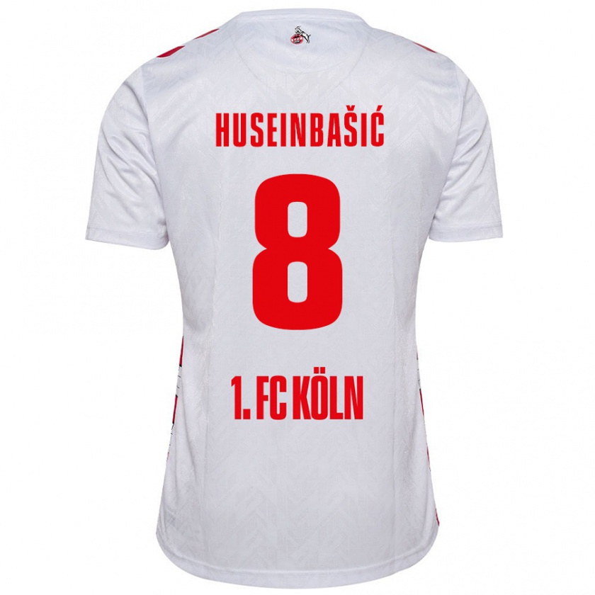 Kandiny Enfant Maillot Denis Huseinbasic #8 Blanc Rouge Tenues Domicile 2024/25 T-Shirt