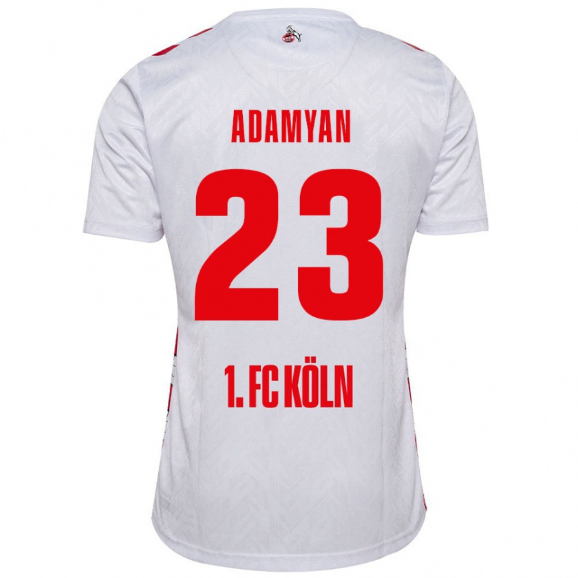 Kandiny Enfant Maillot Sargis Adamyan #23 Blanc Rouge Tenues Domicile 2024/25 T-Shirt