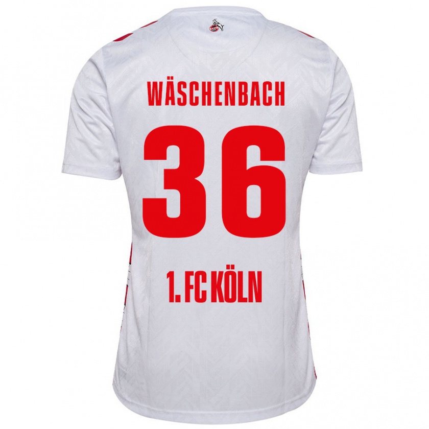 Kandiny Enfant Maillot Meiko Wäschenbach #36 Blanc Rouge Tenues Domicile 2024/25 T-Shirt