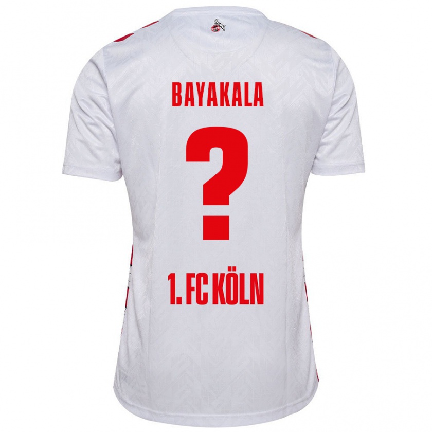 Kandiny Enfant Maillot Aaron Bayakala #0 Blanc Rouge Tenues Domicile 2024/25 T-Shirt