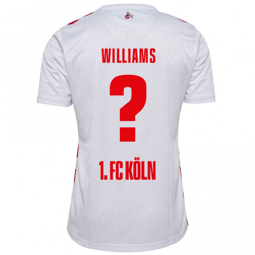 Kandiny Enfant Maillot Daniel Williams #0 Blanc Rouge Tenues Domicile 2024/25 T-Shirt