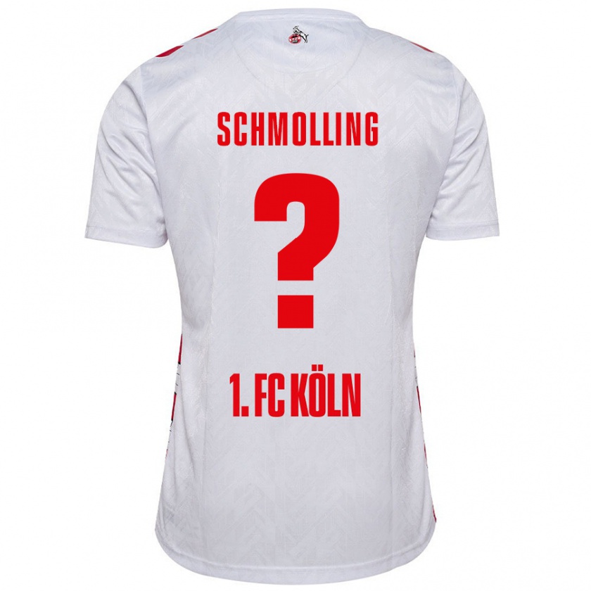 Kandiny Enfant Maillot Viktor Schmolling #0 Blanc Rouge Tenues Domicile 2024/25 T-Shirt