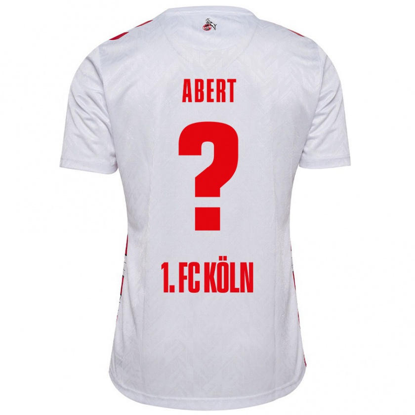 Kandiny Enfant Maillot Niklas Abert #0 Blanc Rouge Tenues Domicile 2024/25 T-Shirt