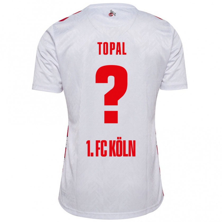 Kandiny Enfant Maillot Sidar Topal #0 Blanc Rouge Tenues Domicile 2024/25 T-Shirt