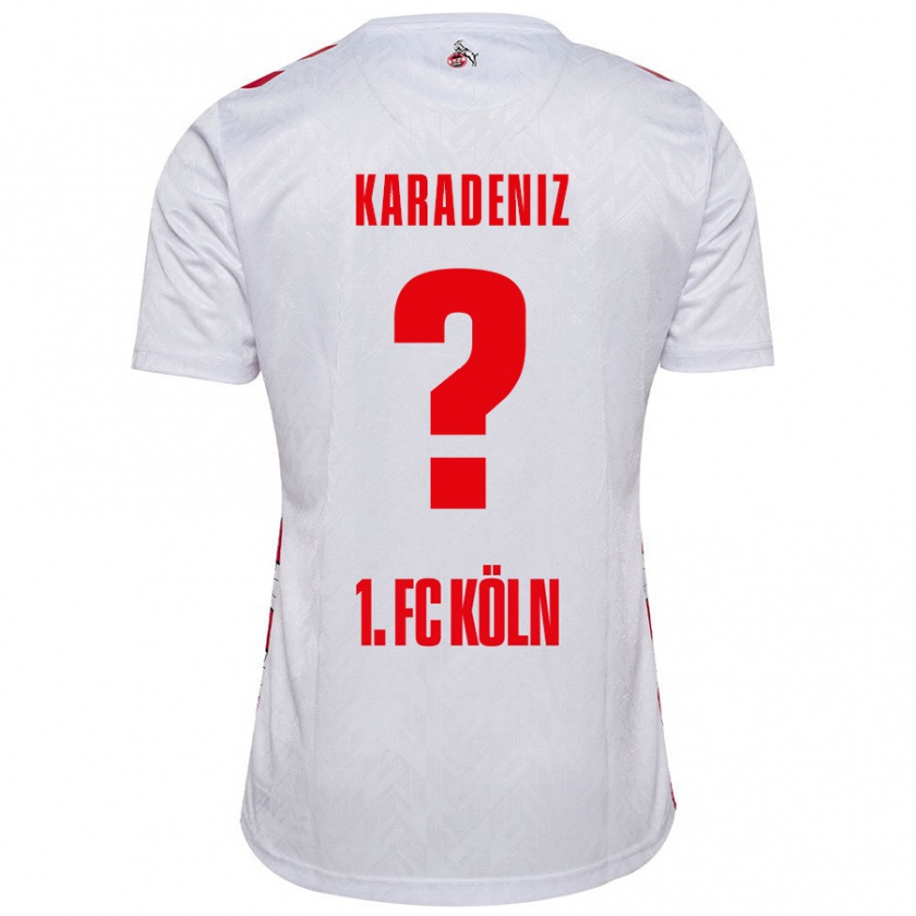 Kandiny Enfant Maillot Thierry Karadeniz #0 Blanc Rouge Tenues Domicile 2024/25 T-Shirt