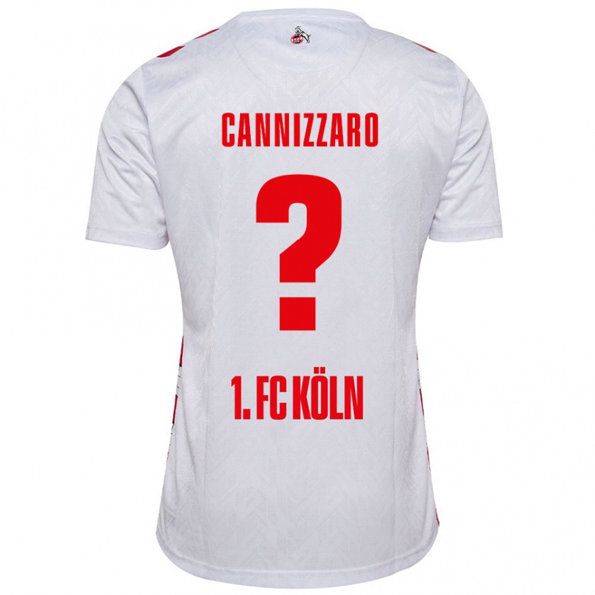 Kandiny Enfant Maillot Simone Cannizzaro #0 Blanc Rouge Tenues Domicile 2024/25 T-Shirt