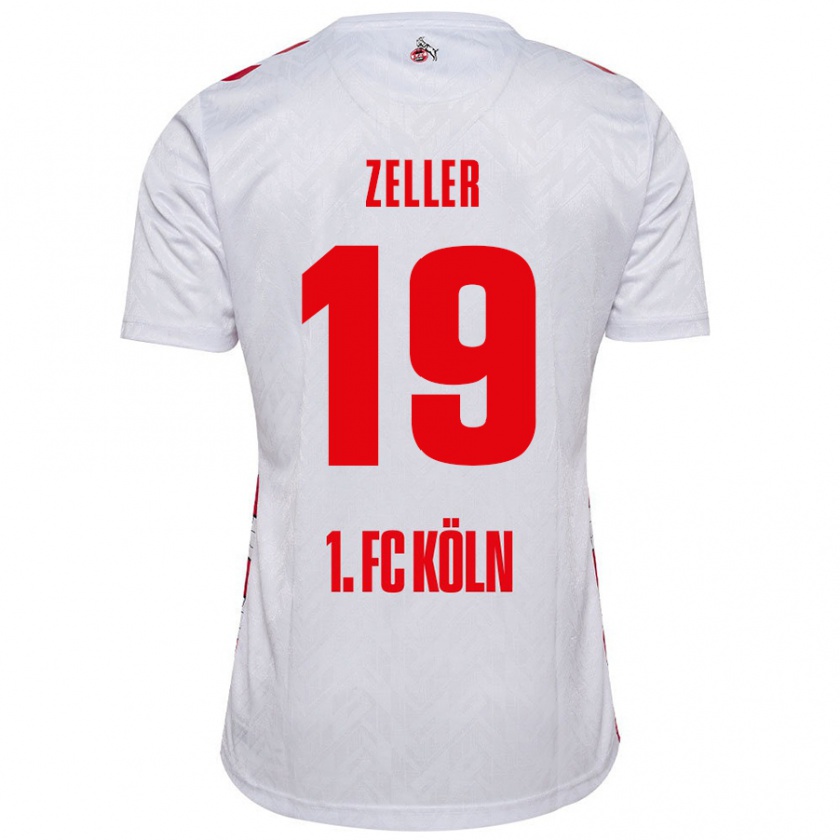 Kandiny Enfant Maillot Dóra Zeller #19 Blanc Rouge Tenues Domicile 2024/25 T-Shirt