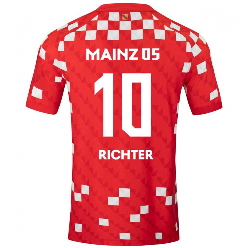 Kandiny Enfant Maillot Marco Richter #10 Blanc Rouge Tenues Domicile 2024/25 T-Shirt