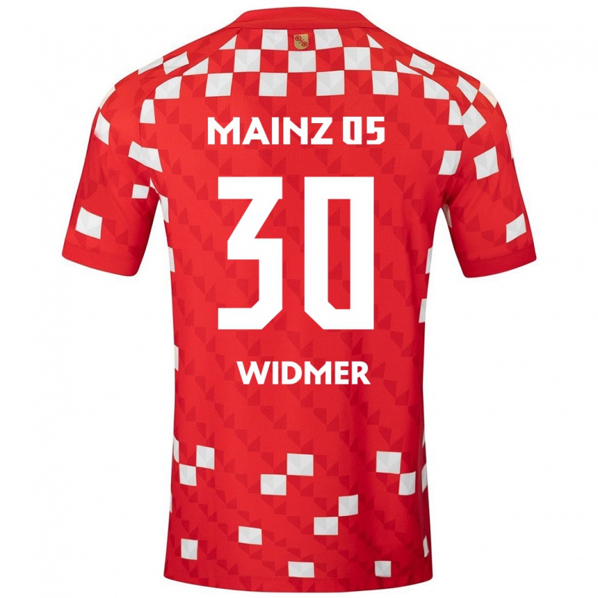 Kandiny Enfant Maillot Silvan Widmer #30 Blanc Rouge Tenues Domicile 2024/25 T-Shirt