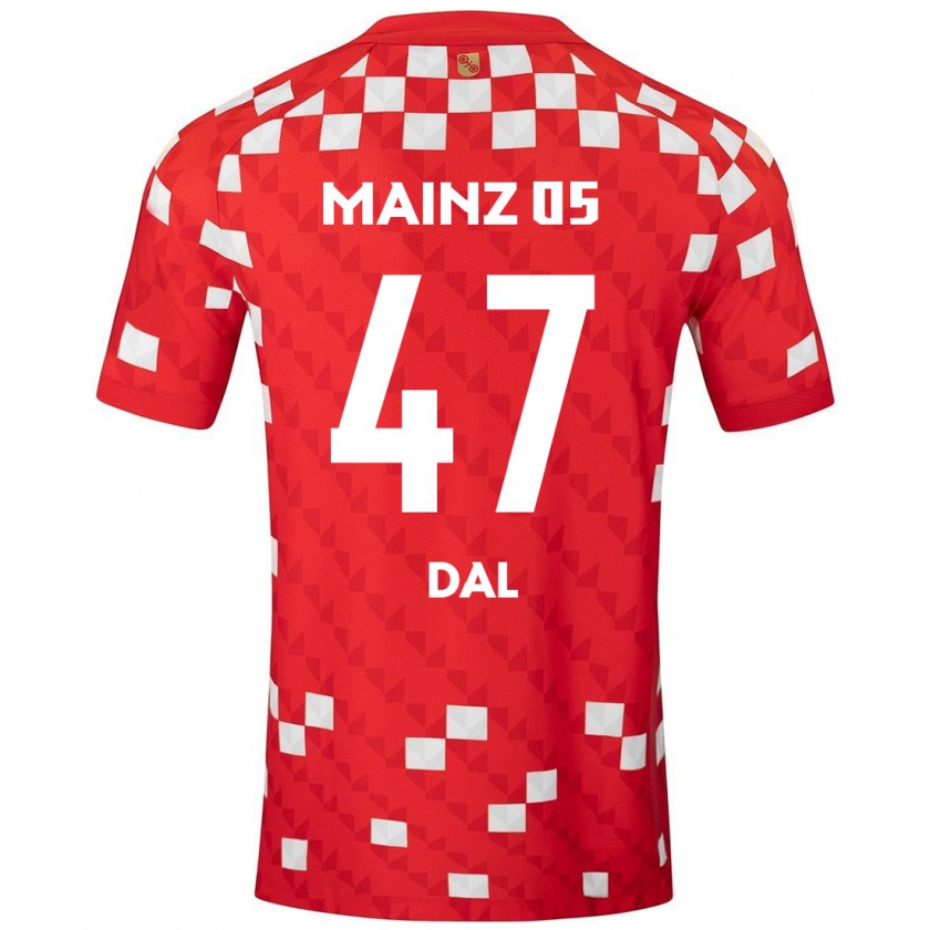 Kandiny Enfant Maillot Maxim Dal #47 Blanc Rouge Tenues Domicile 2024/25 T-Shirt