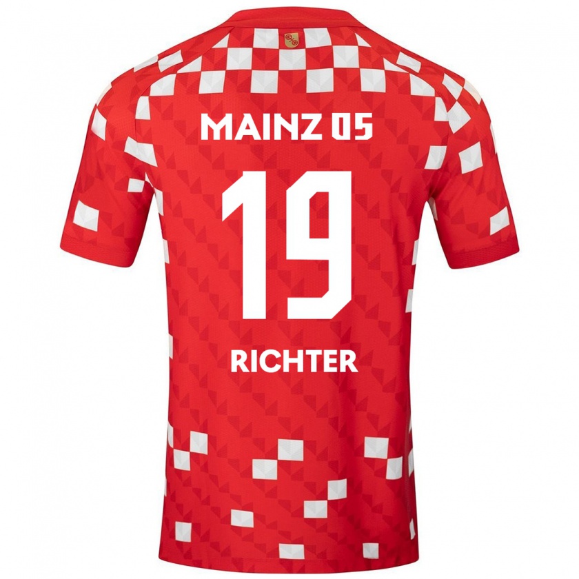 Kandiny Enfant Maillot Marc Richter #19 Blanc Rouge Tenues Domicile 2024/25 T-Shirt