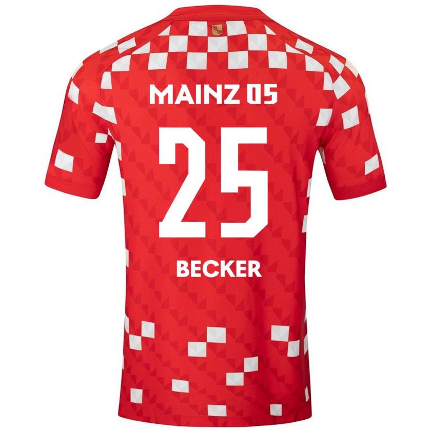 Kandiny Enfant Maillot Kathrin Becker #25 Blanc Rouge Tenues Domicile 2024/25 T-Shirt