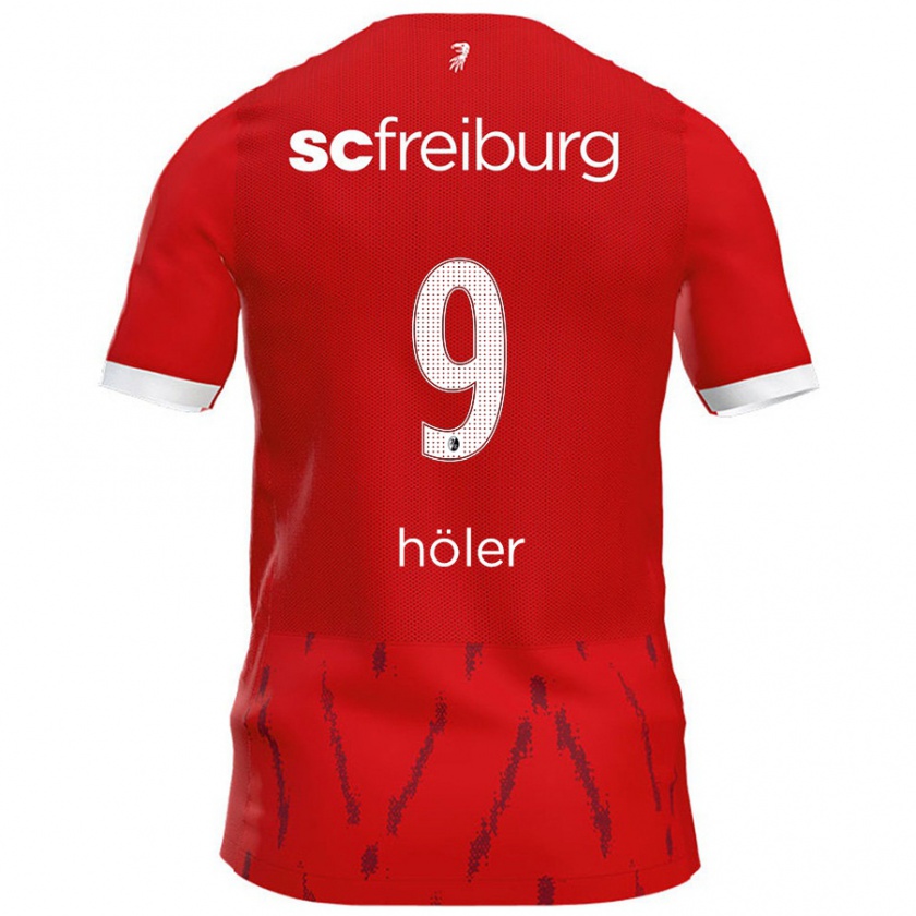 Kandiny Enfant Maillot Lucas Höler #9 Rouge Tenues Domicile 2024/25 T-Shirt