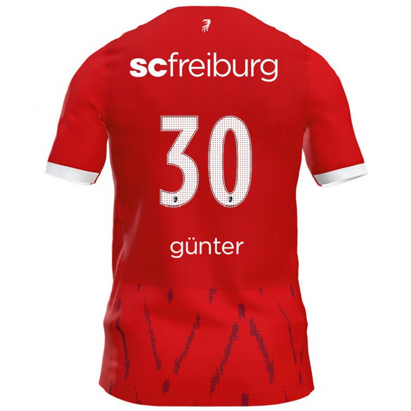 Kandiny Enfant Maillot Christian Günter #30 Rouge Tenues Domicile 2024/25 T-Shirt