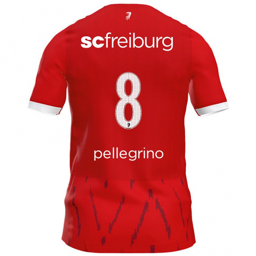 Kandiny Enfant Maillot Gabriel Pellegrino #8 Rouge Tenues Domicile 2024/25 T-Shirt