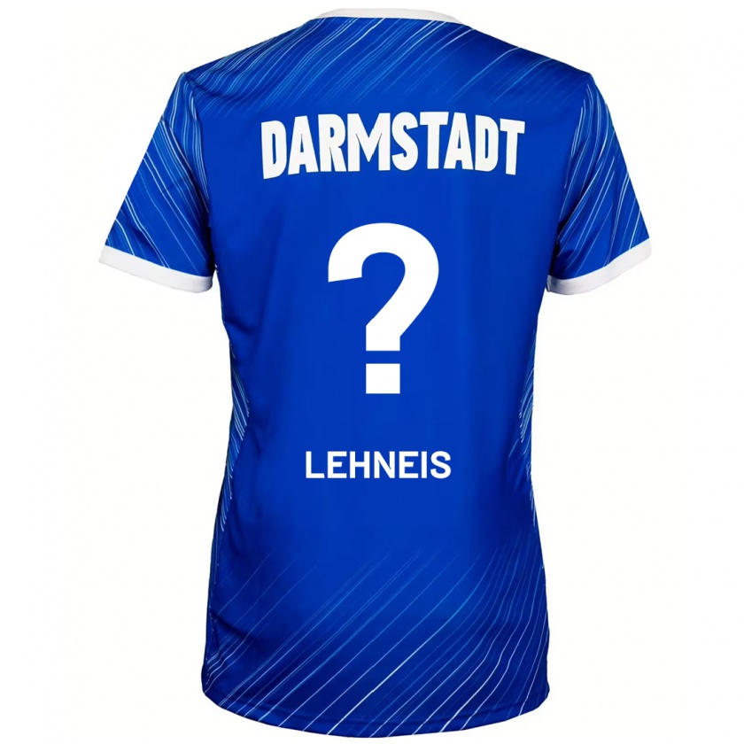 Kandiny Enfant Maillot Daniel Lehneis #0 Bleu Blanc Tenues Domicile 2024/25 T-Shirt