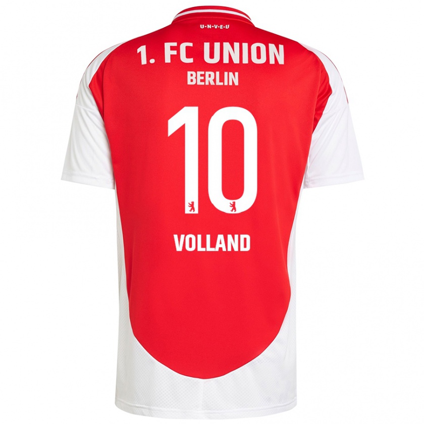 Kandiny Enfant Maillot Kevin Volland #10 Rouge Blanc Tenues Domicile 2024/25 T-Shirt