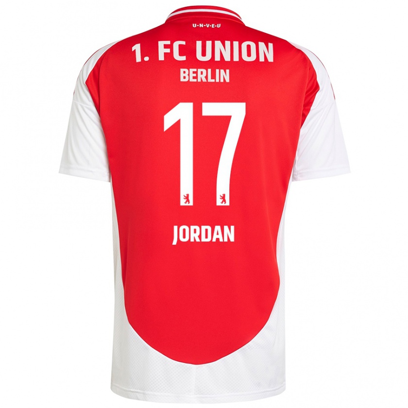 Kandiny Enfant Maillot Jordan #17 Rouge Blanc Tenues Domicile 2024/25 T-Shirt