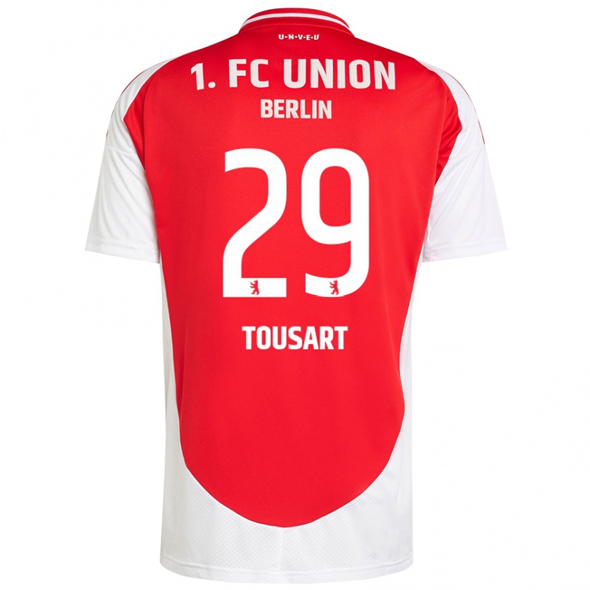 Kandiny Enfant Maillot Lucas Tousart #29 Rouge Blanc Tenues Domicile 2024/25 T-Shirt