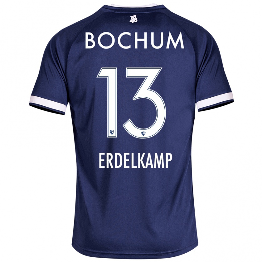 Kandiny Enfant Maillot Luca Erdelkamp #13 Bleu Foncé Tenues Domicile 2024/25 T-Shirt