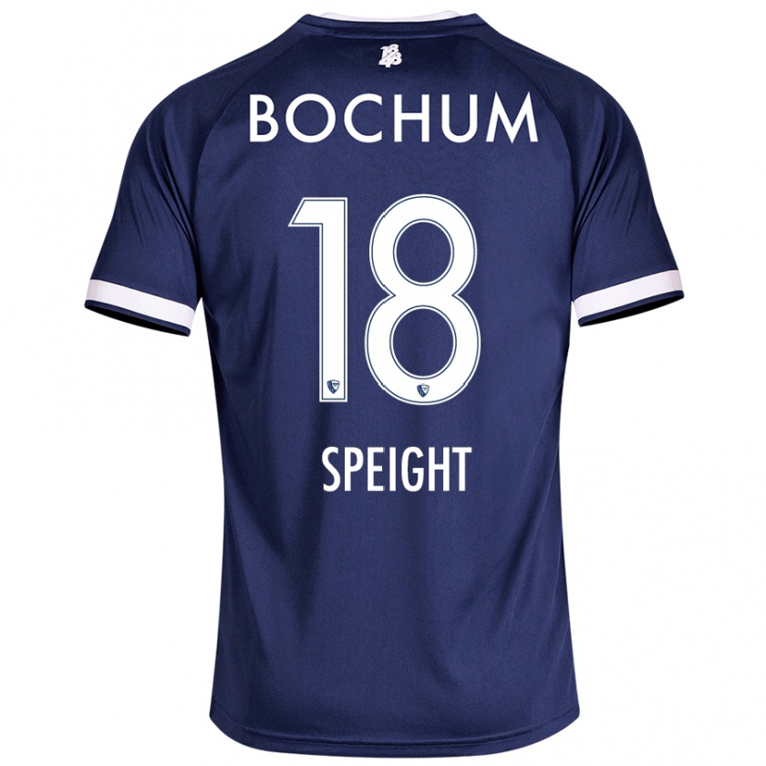 Kandiny Enfant Maillot Benjamin Speight #18 Bleu Foncé Tenues Domicile 2024/25 T-Shirt