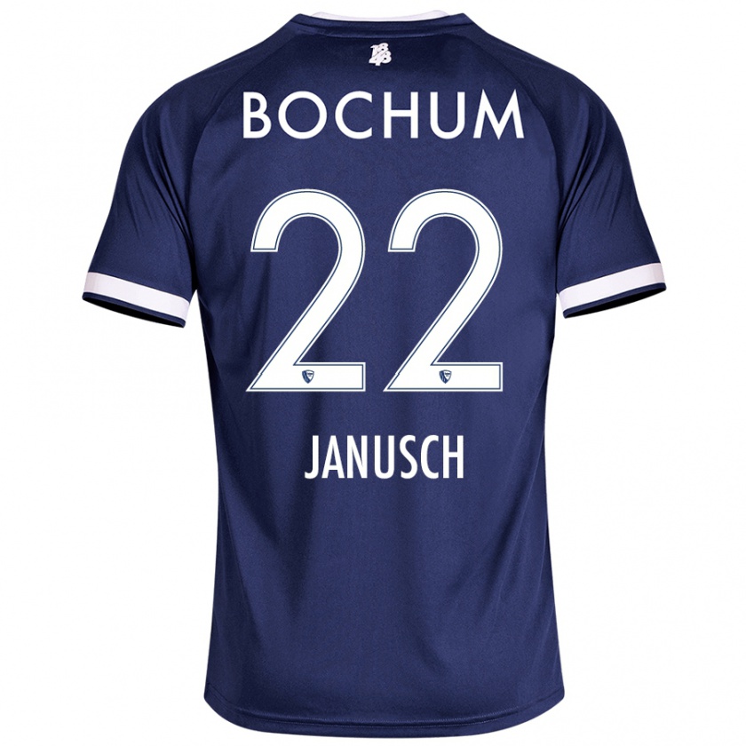 Kandiny Enfant Maillot Thees Janusch #22 Bleu Foncé Tenues Domicile 2024/25 T-Shirt