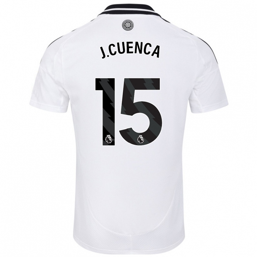 Kandiny Enfant Maillot Jorge Cuenca #15 Blanc Tenues Domicile 2024/25 T-Shirt