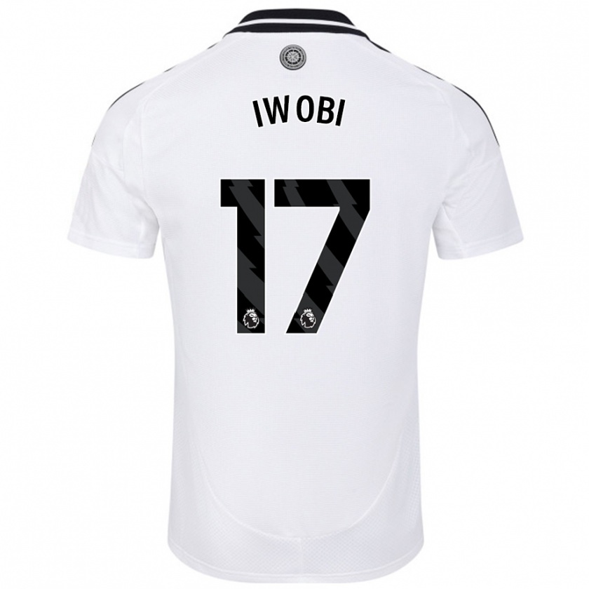 Kandiny Enfant Maillot Alex Iwobi #17 Blanc Tenues Domicile 2024/25 T-Shirt