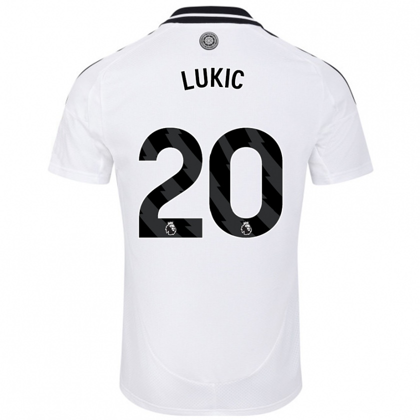 Kandiny Enfant Maillot Saša Lukić #20 Blanc Tenues Domicile 2024/25 T-Shirt