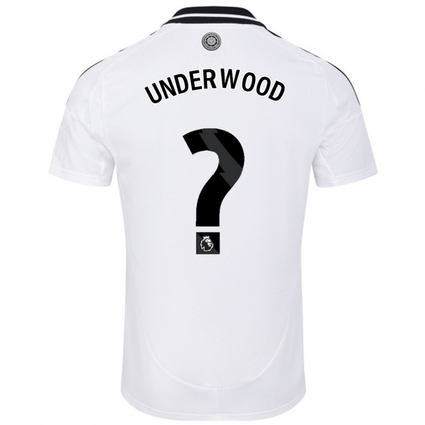 Kandiny Enfant Maillot Marco Underwood #0 Blanc Tenues Domicile 2024/25 T-Shirt