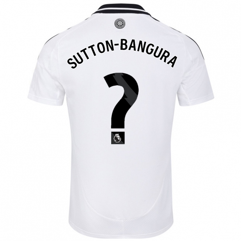 Kandiny Enfant Maillot William Sutton-Bangura #0 Blanc Tenues Domicile 2024/25 T-Shirt