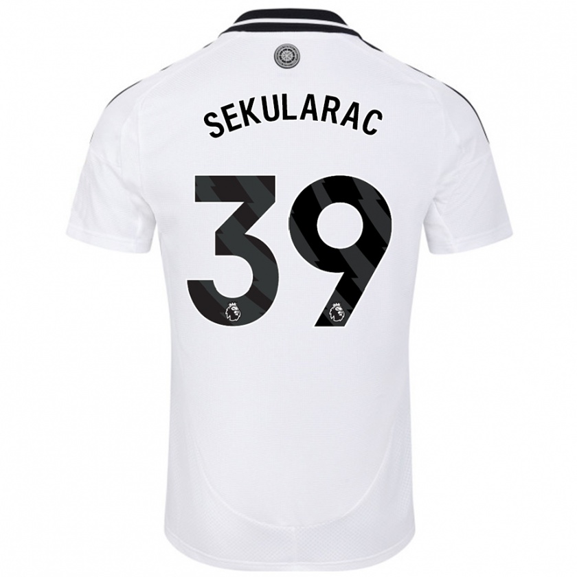 Kandiny Enfant Maillot Kristian Sekularac #39 Blanc Tenues Domicile 2024/25 T-Shirt