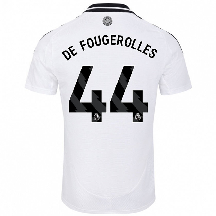 Kandiny Enfant Maillot Luc De Fougerolles #44 Blanc Tenues Domicile 2024/25 T-Shirt