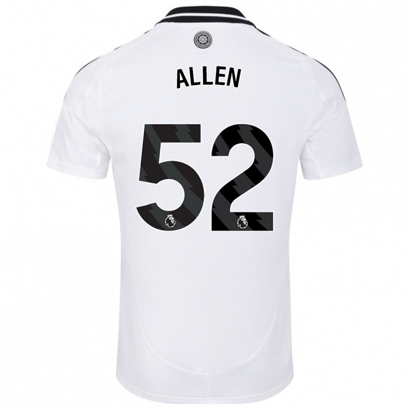 Kandiny Enfant Maillot Michael Allen #52 Blanc Tenues Domicile 2024/25 T-Shirt