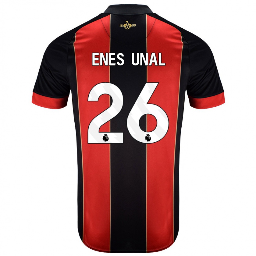 Kandiny Enfant Maillot Enes Ünal #26 Rouge Noir Tenues Domicile 2024/25 T-Shirt