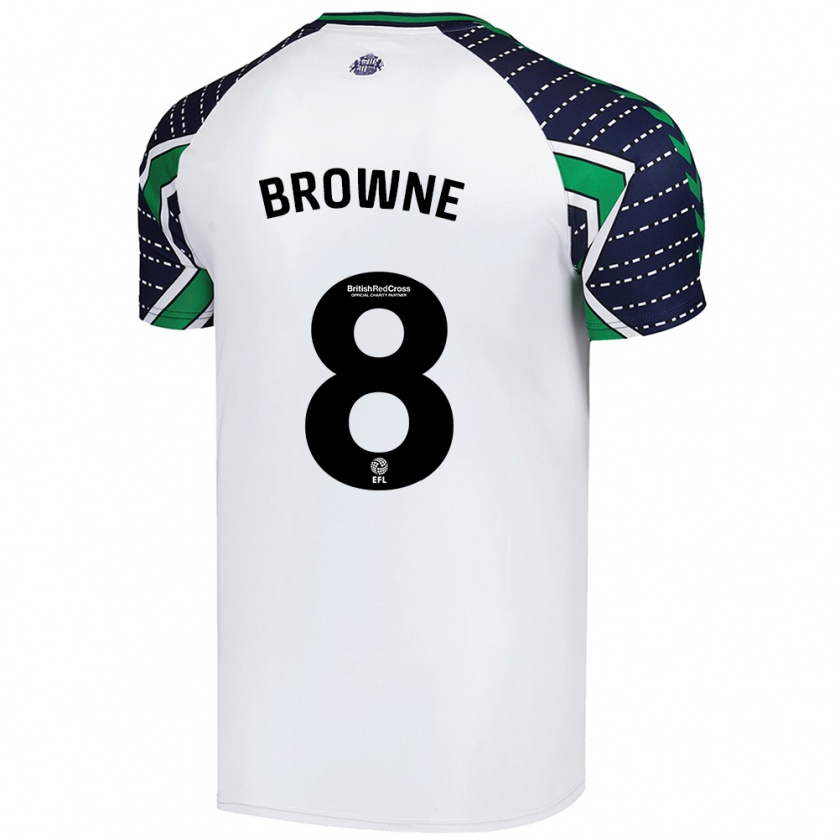 Kandiny Enfant Maillot Alan Browne #8 Blanc Tenues Extérieur 2024/25 T-Shirt