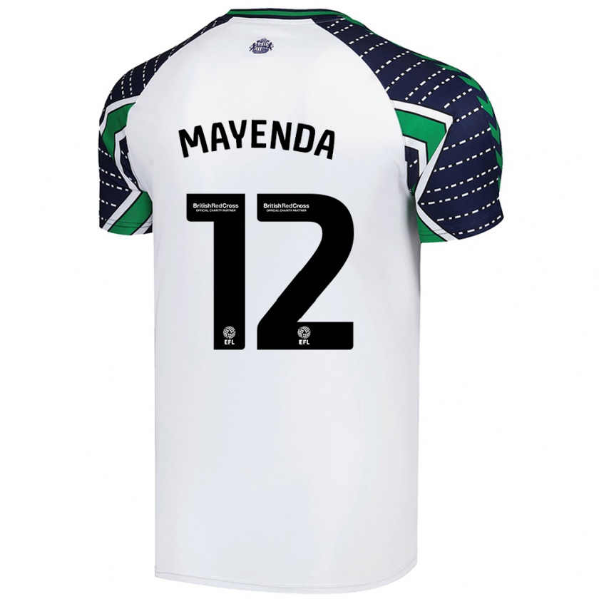 Kandiny Enfant Maillot Eliezer Mayenda #12 Blanc Tenues Extérieur 2024/25 T-Shirt