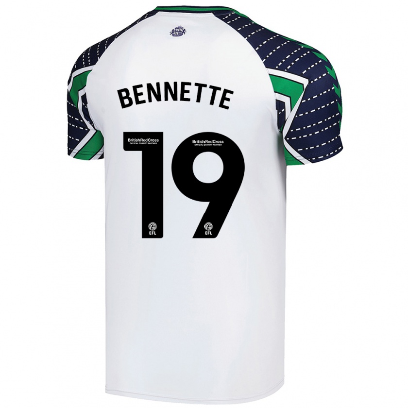 Kandiny Enfant Maillot Jewison Bennette #19 Blanc Tenues Extérieur 2024/25 T-Shirt