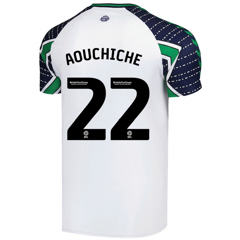 Kandiny Enfant Maillot Adil Aouchiche #22 Blanc Tenues Extérieur 2024/25 T-Shirt