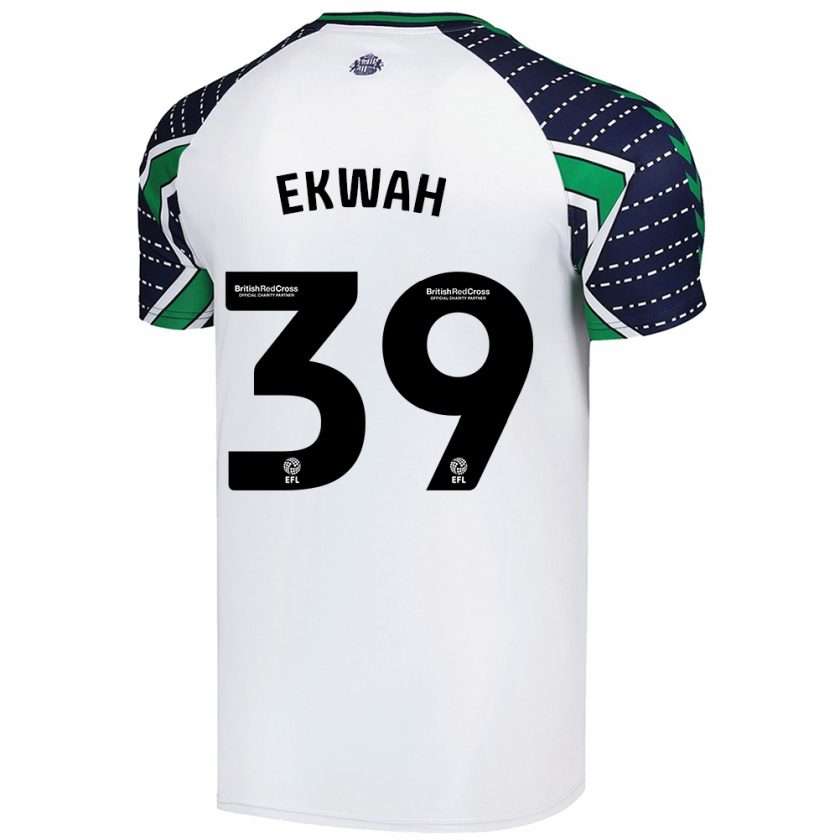 Kandiny Enfant Maillot Pierre Ekwah #39 Blanc Tenues Extérieur 2024/25 T-Shirt