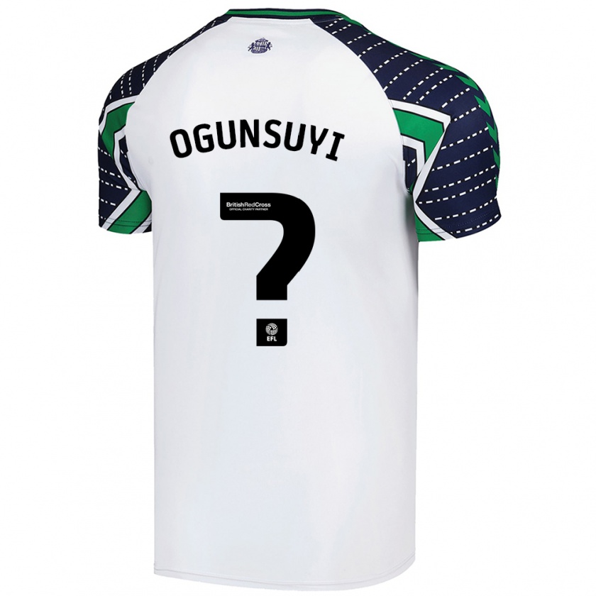 Kandiny Enfant Maillot Trey Samuel-Ogunsuyi #0 Blanc Tenues Extérieur 2024/25 T-Shirt