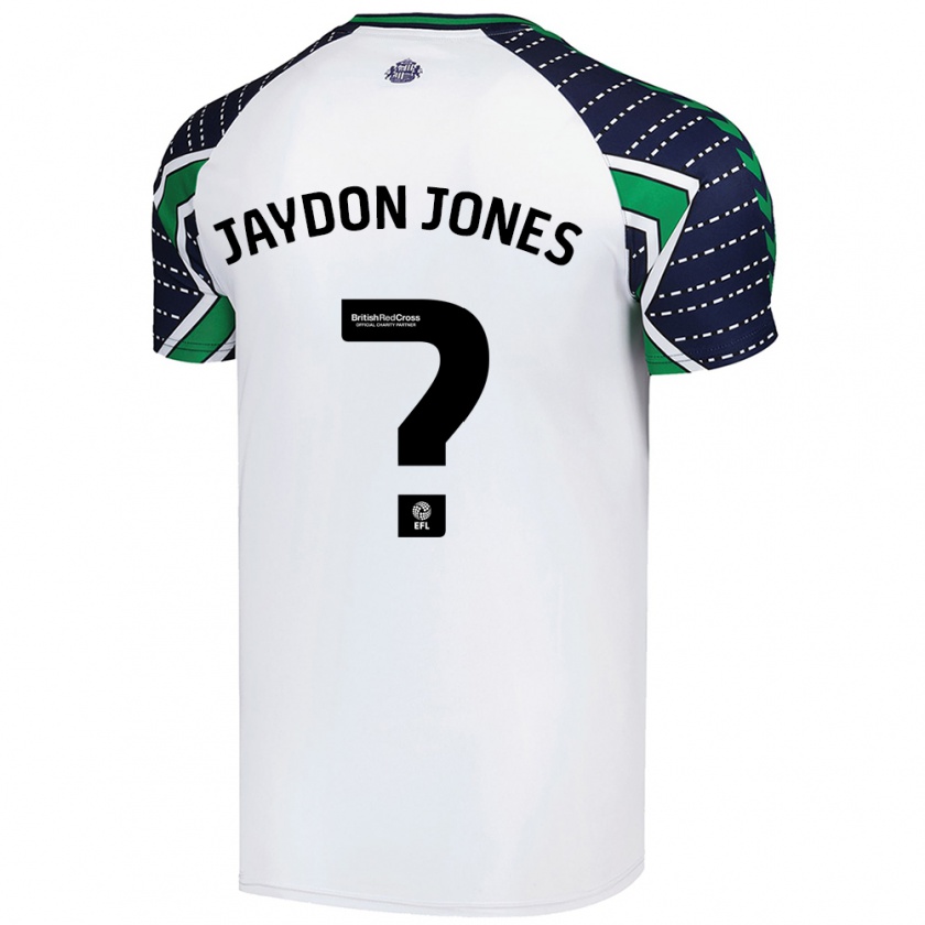 Kandiny Enfant Maillot Jaydon Jones #0 Blanc Tenues Extérieur 2024/25 T-Shirt