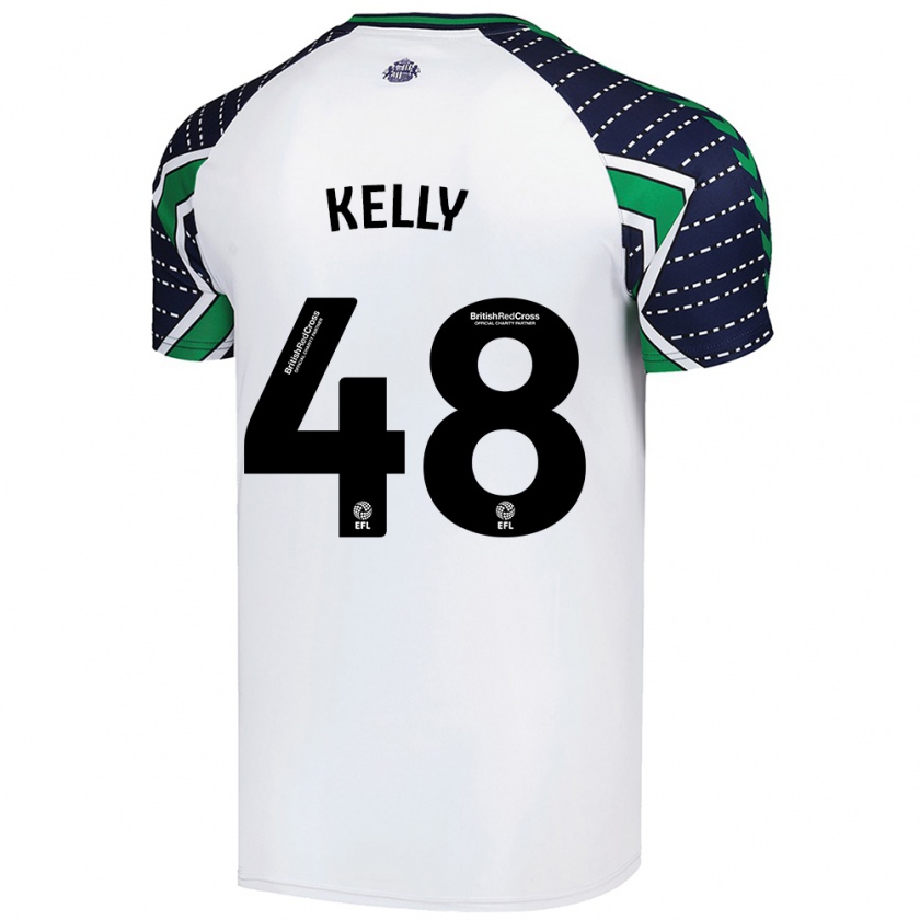 Kandiny Enfant Maillot Caden Kelly #48 Blanc Tenues Extérieur 2024/25 T-Shirt